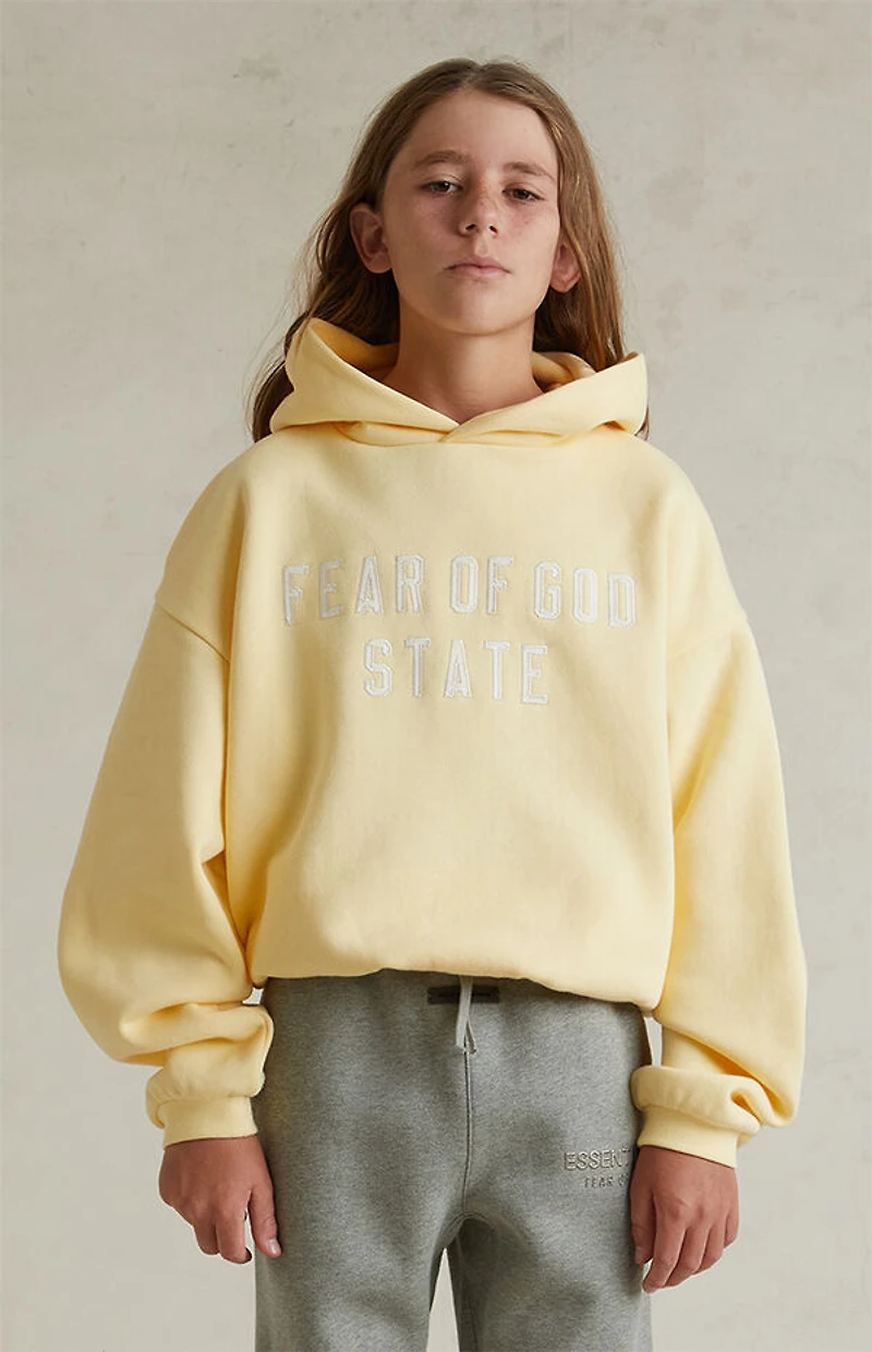 Fear of God ESSENTIALS Kids Garden Yellow '90s Fit Fleece Hoodie