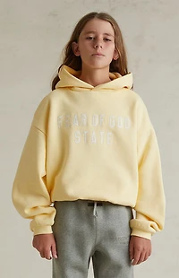 Fear of God ESSENTIALS Kids Garden Yellow '90s Fit Fleece Hoodie