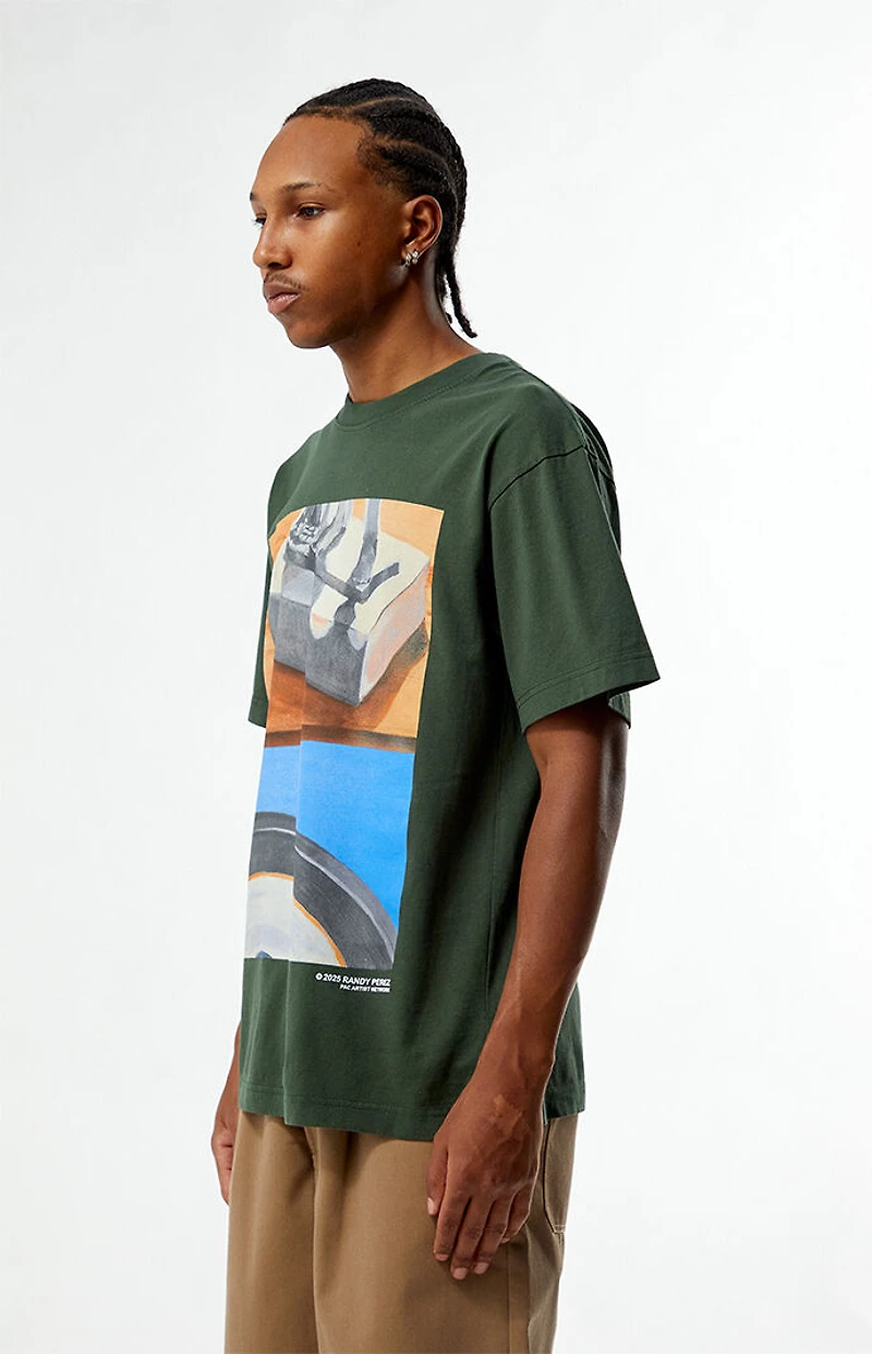 Pacsun Pac Artist Network x Randy Perez Green Still T-Shirt