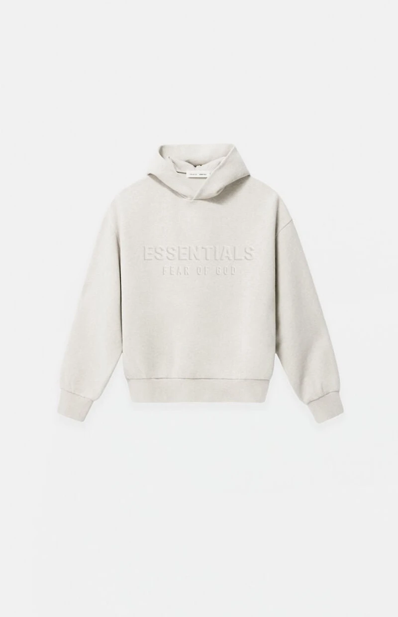 Fear of God ESSENTIALS Kids Heather Oatmeal Embossed Classic Hoodie