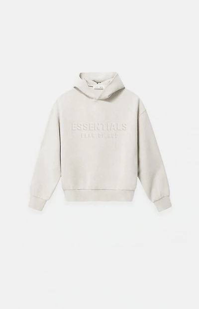 Fear of God ESSENTIALS Kids Heather Oatmeal Embossed Classic Hoodie