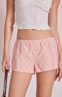 Beverly and Beck Embroidered Micro Shorts