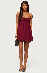 Edikted Ariellah Chiffon Babydoll Mini Dress