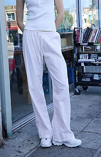 John Galt Pink Striped Anastasia Baggy Pants
