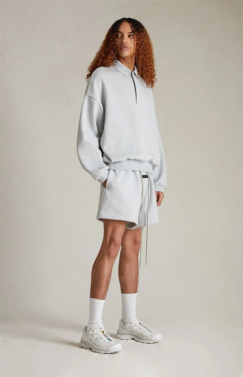 Fear of God ESSENTIALS Light Heather Grey Fleece Running Shorts