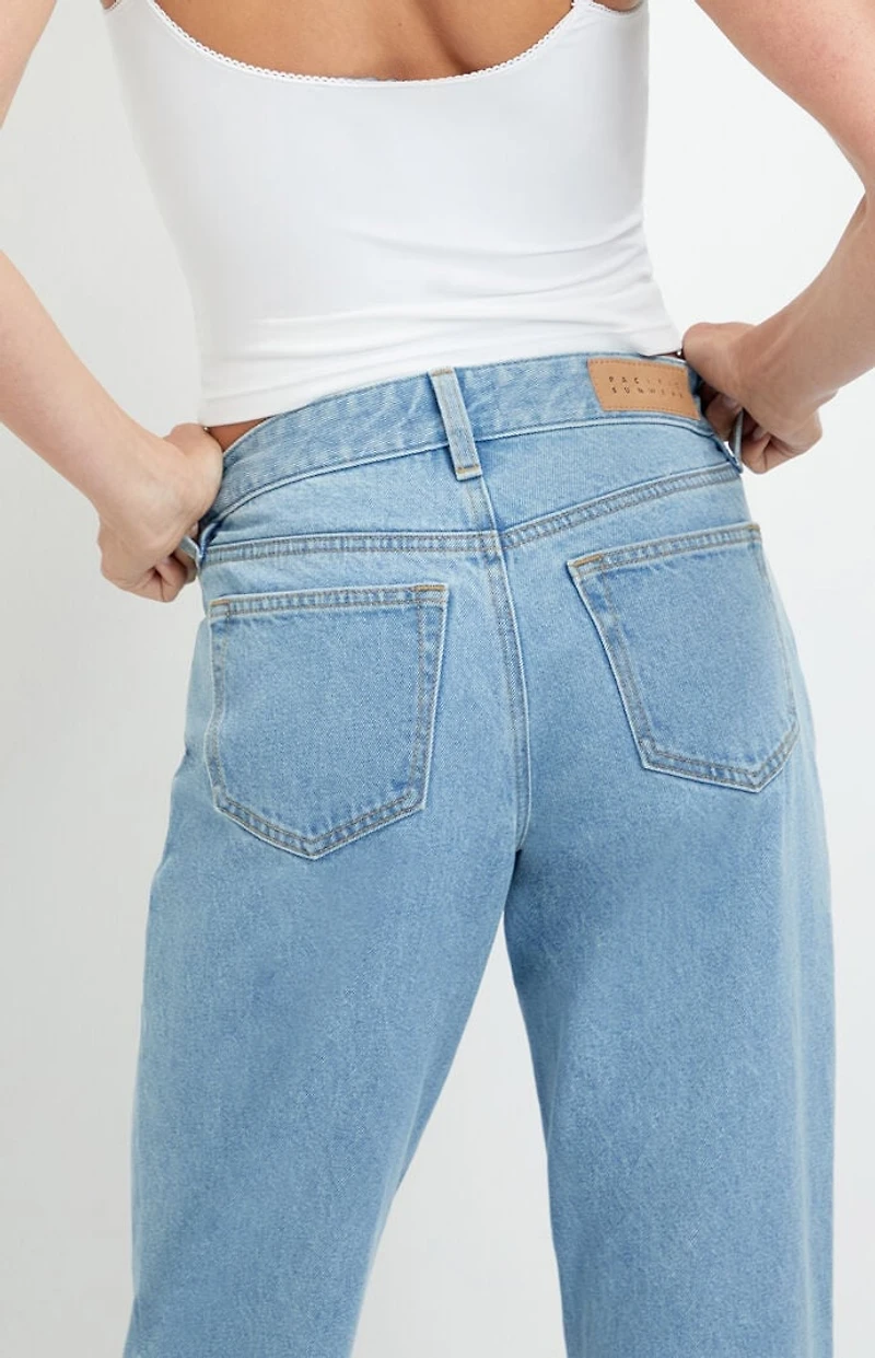 Pacsun Alex Relaxed Straight Jeans Light Blue