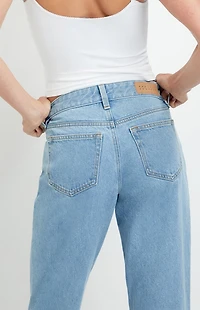 Pacsun Alex Relaxed Straight Jeans Light Blue