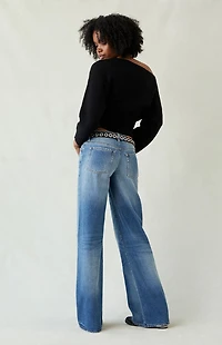 Pacsun Casey Low Rise Baggy Jeans Medium Indigo