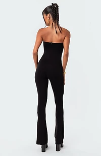 Edikted Melina Side Slits Flared Jumpsuit