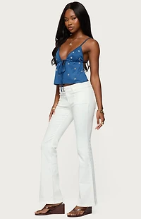 Edikted Mattea Low Rise Flared Jeans