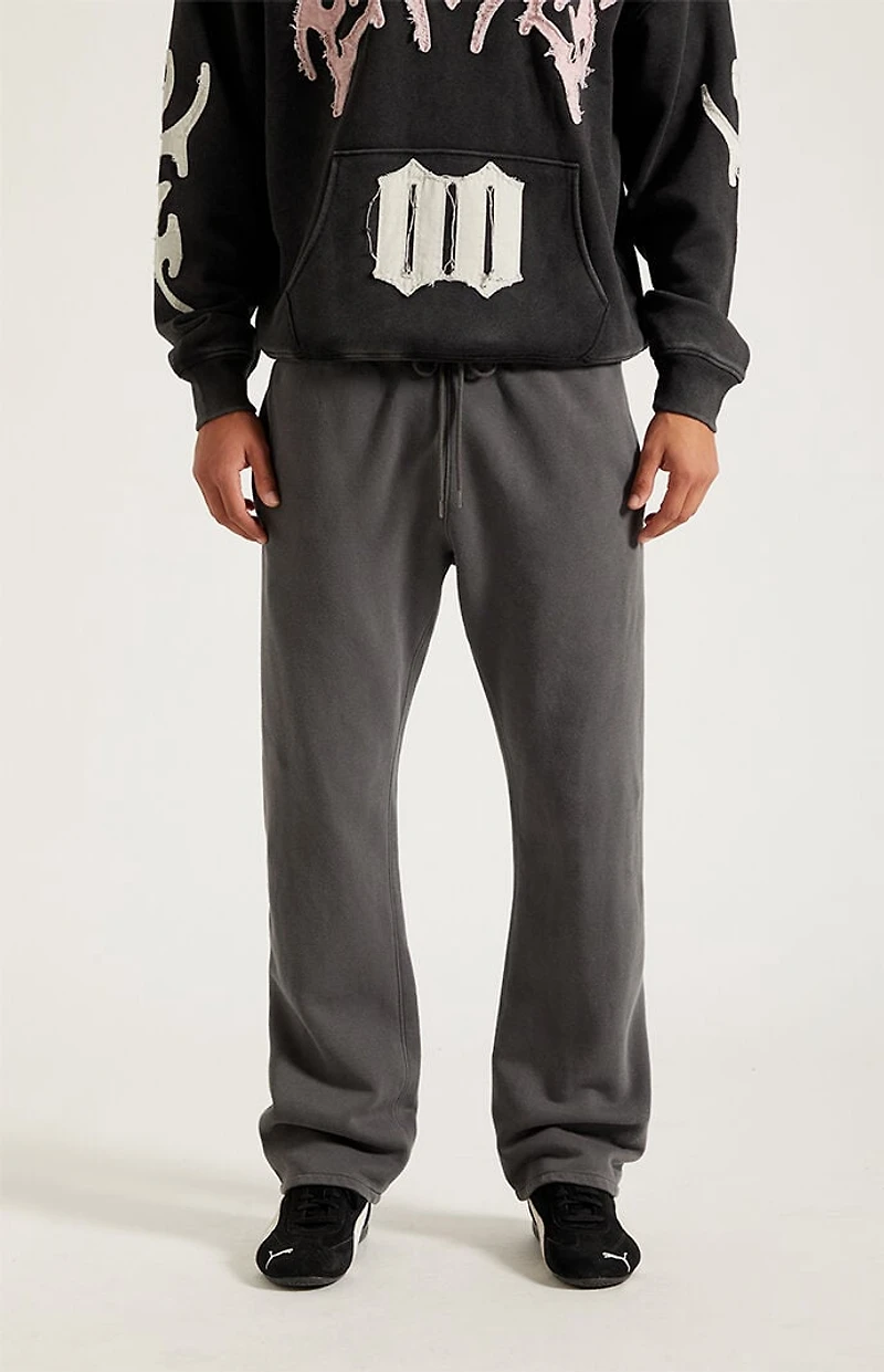 Pacsun Washed Black Straight Leg Sweatpants