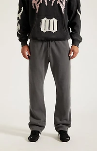 Pacsun Washed Black Straight Leg Sweatpants