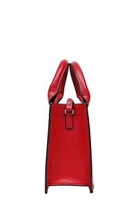 True Religion Red Modern Edge Charm Tote Bag