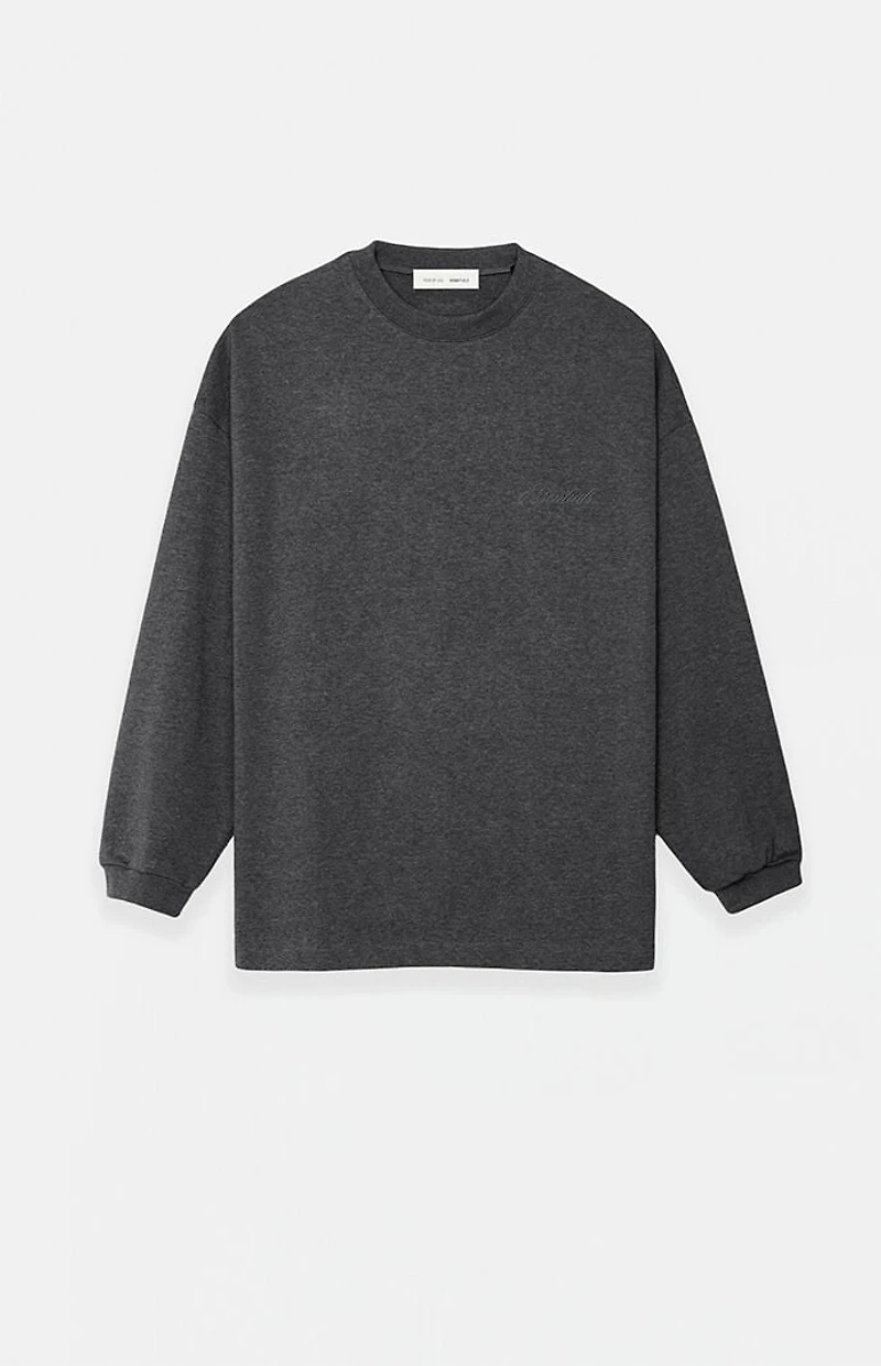 Fear of God ESSENTIALS Charcoal Heather Classic Long Sleeve T-Shirt