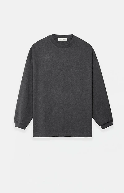 Fear of God ESSENTIALS Charcoal Heather Classic Long Sleeve T-Shirt