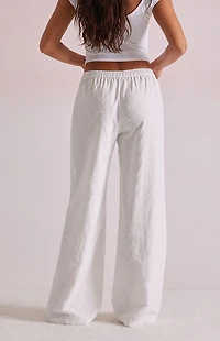 Beverly and Beck Bow Embroidered Lounge Pants