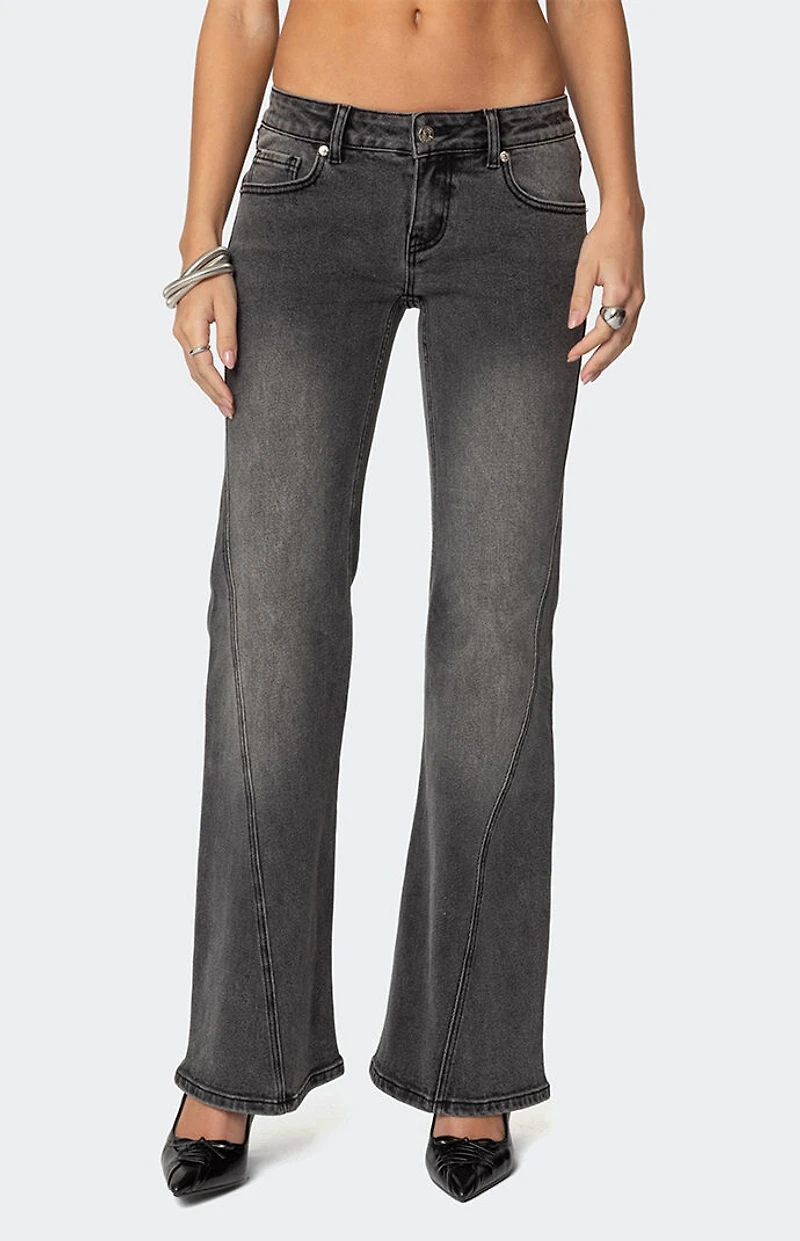 Edikted Colton Bootcut Low Rise Jeans