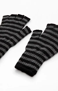 John Galt Striped Fingerless Gloves