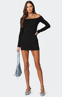 Edikted Rox Off Shoulder Mini Dress