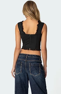 Edikted Button Front Lacey Corset