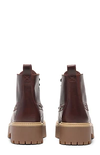 Timberland Women's Burgundy Stone Street Mid Lace-Up Boots
