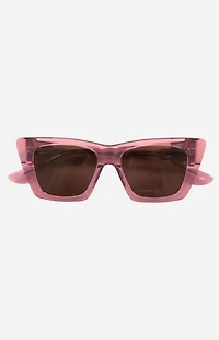 INDY Sunglasses Uptown Blush Square Sunglasses