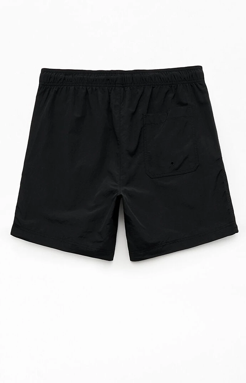 Pacsun Black Collegiate 6.5" Swim Trunks