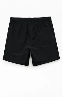 Pacsun Black Collegiate 6.5" Swim Trunks