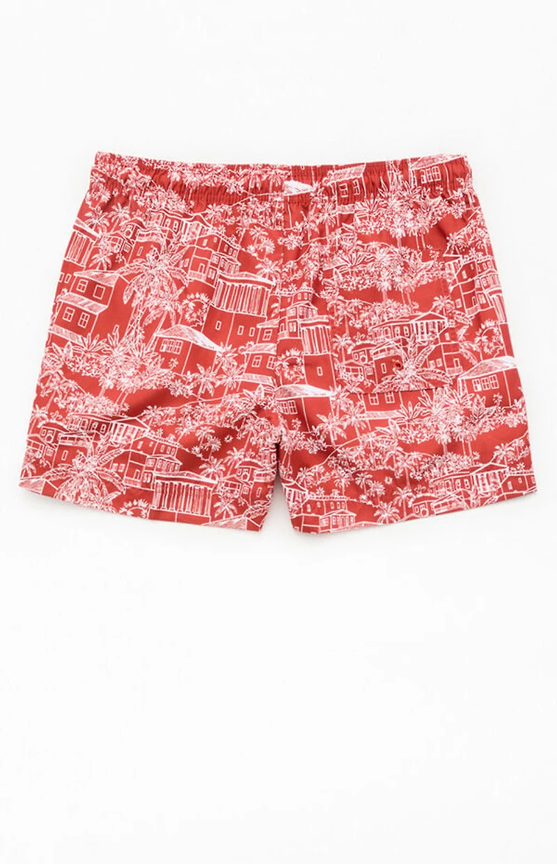 Pacsun Tropical Villa 4" Swim Trunks