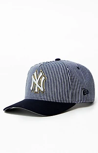 New Era x PS Reserve NY Yankees Striped Denim 9FORTY Hat