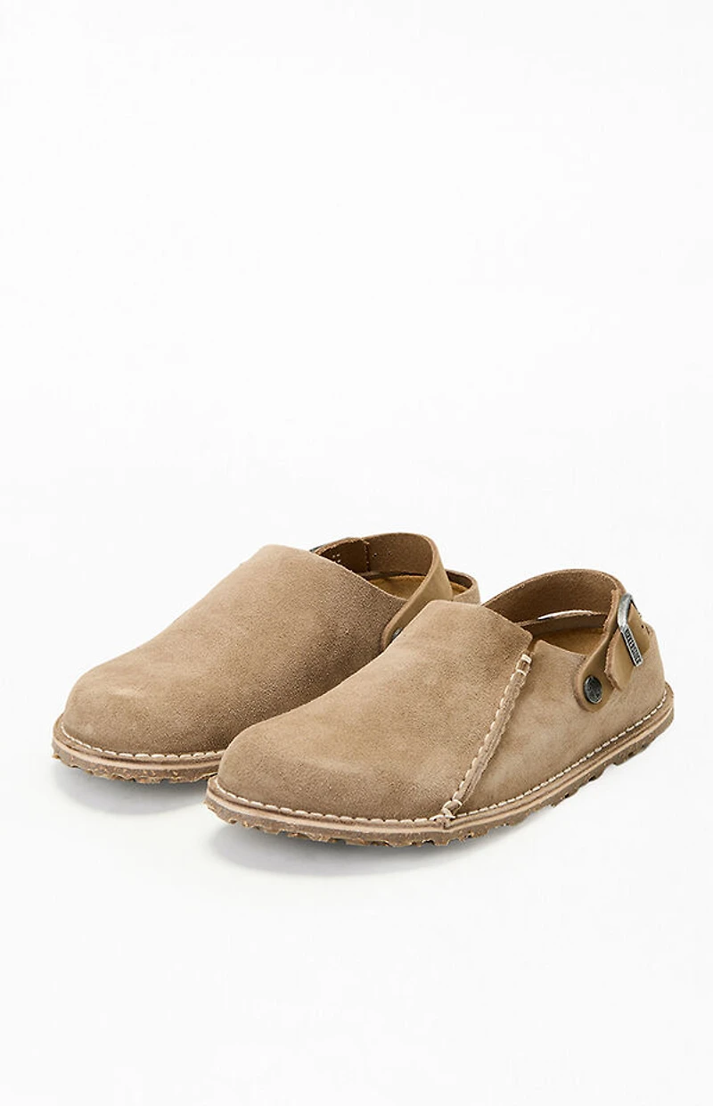 Birkenstock Women's Lutry Premium Suede Clog Gray Taupe