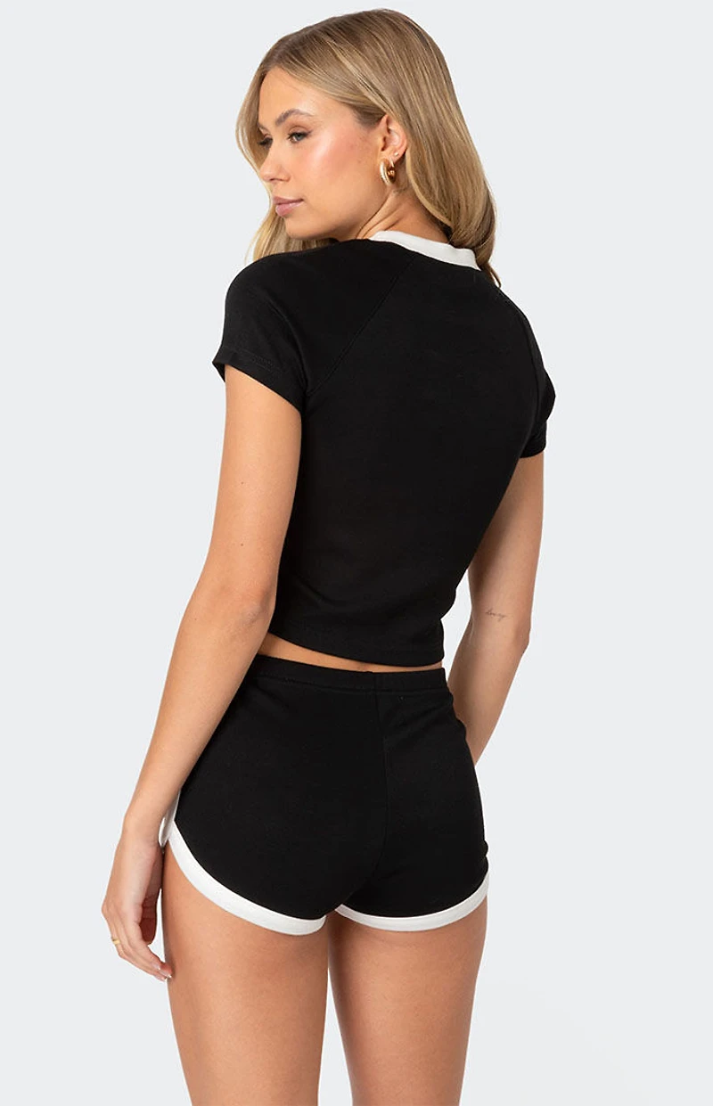 Edikted Elana Contrast Raglan Top