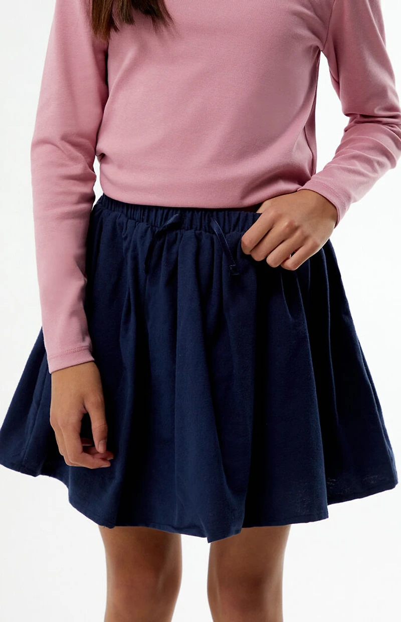 Pacsun Kids Drawstring Waist Tie Mini Skort