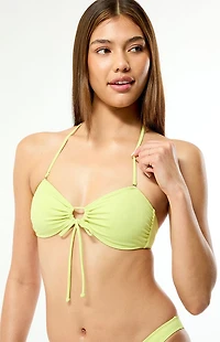 Pacsun Green Eliza Bandeau Bikini Top