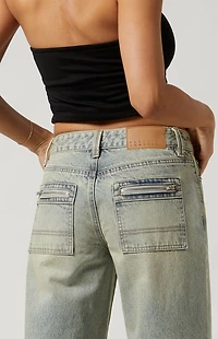 Pacsun Casey Low Rise Baggy Jeans Acid Wash Tinted