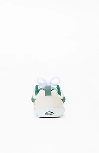 Vans Kids Off White & Green Knu Skool Shoes