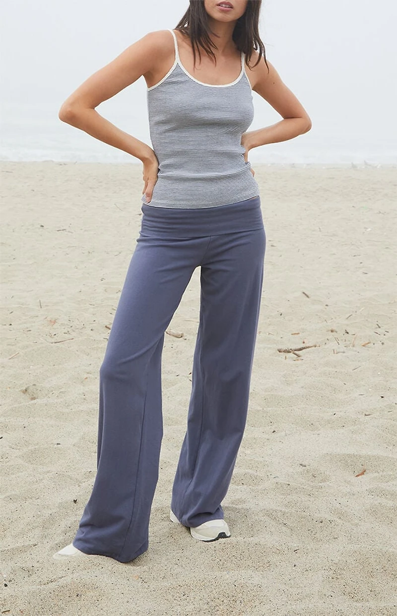 John Galt Medium Blue Priscilla Flare Pants