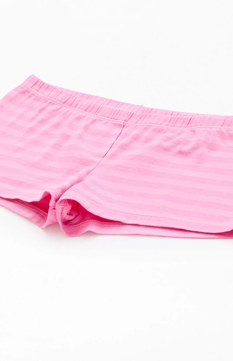 John Galt Pink Striped Boxer Boyshorts