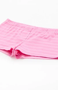 John Galt Pink Striped Boxer Boyshorts