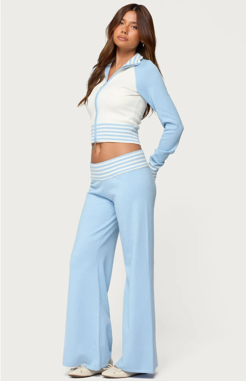 Edikted Clarisse Contrast Stripey Cardigan