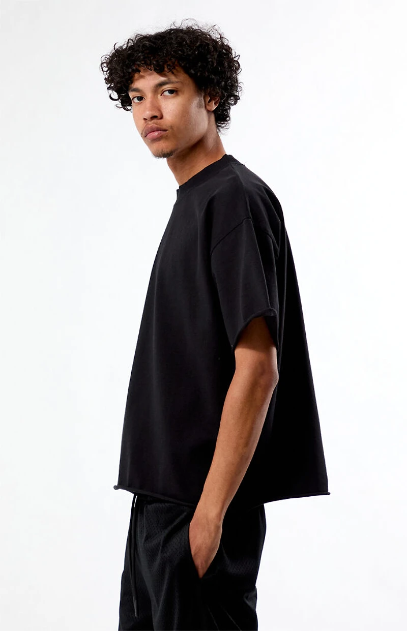 Pacsun Black Heavyweight Cropped T-Shirt