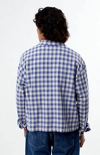 Pacsun Blue Plaid Long Sleeve Button Down Shirt