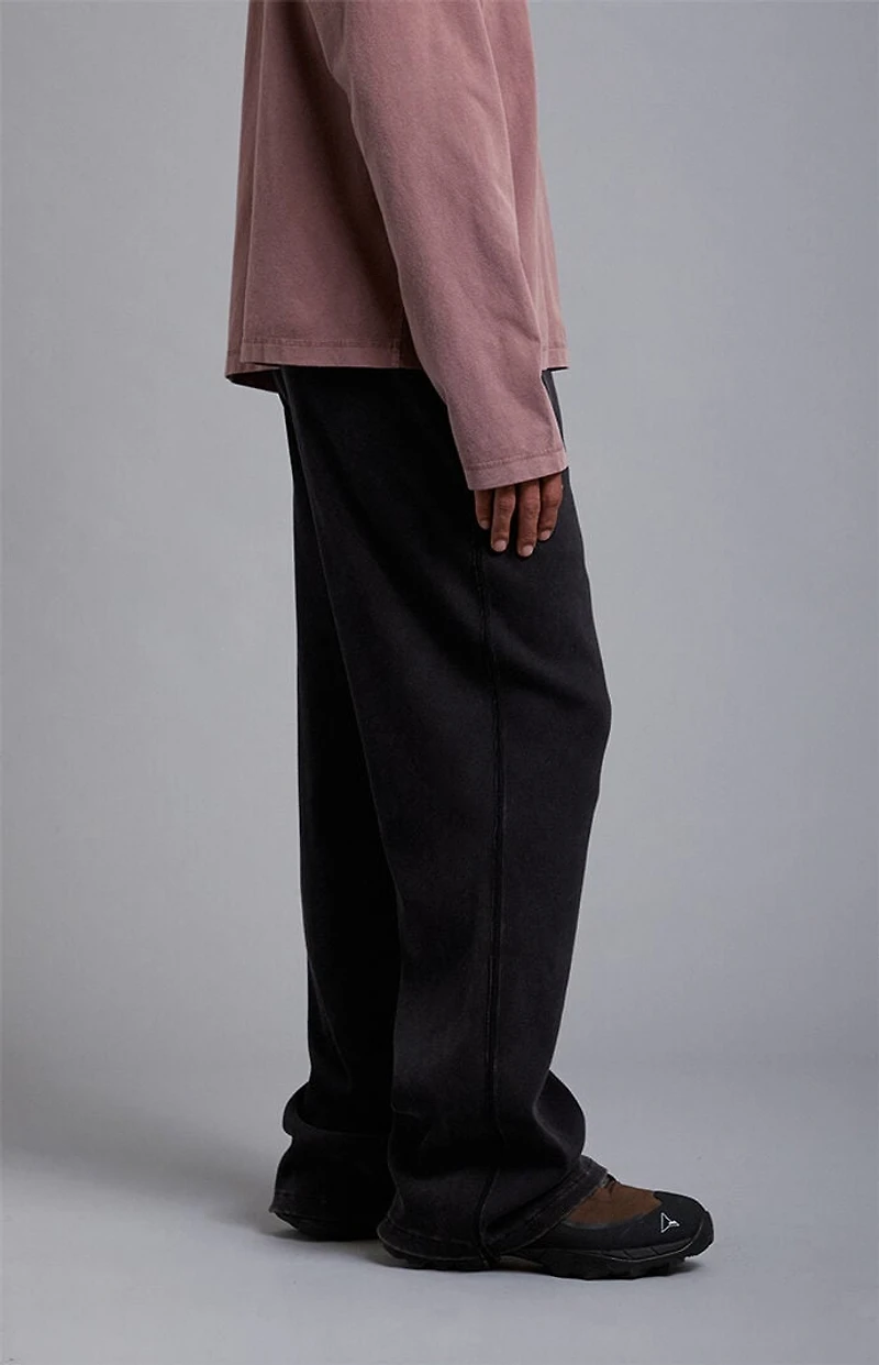 A.R.C. Black Ribbed Baggy Sweatpants