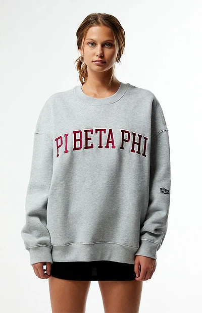 HYPE & VICE Pi Beta Phi Offside Crew Neck Oversized Sweatshirt