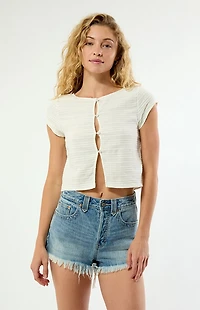 Billabong Your Call Woven Short Sleeve Top