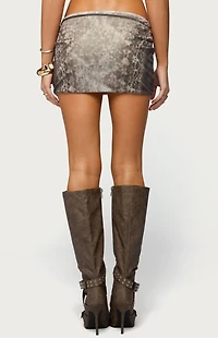 Edikted Teresa Printed Mesh Mini Skirt