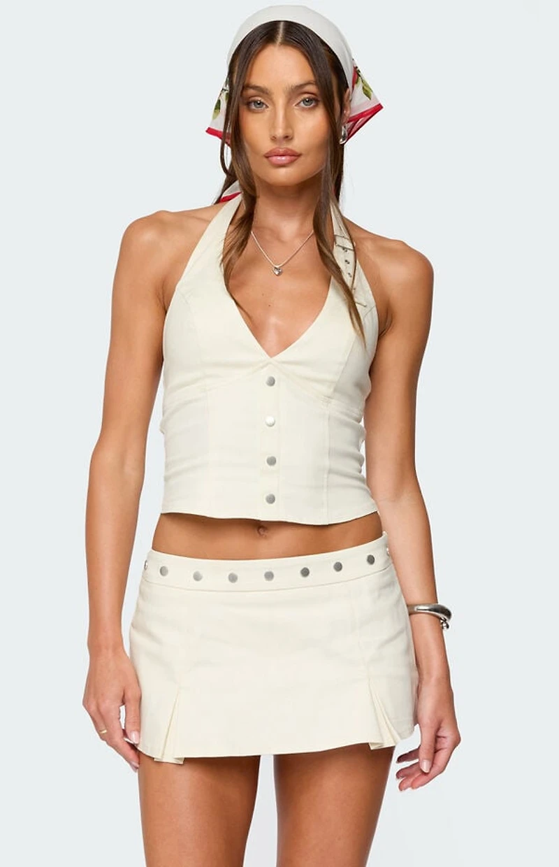 Edikted Keli Buckle Halter Top