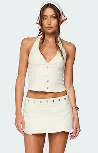Edikted Keli Buckle Halter Top