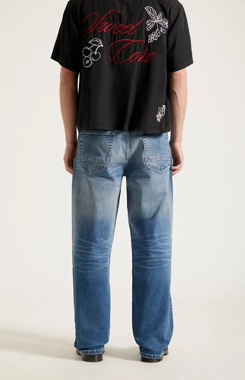 Pacsun Dylan Baggy Jeans Stretch Medium Blue