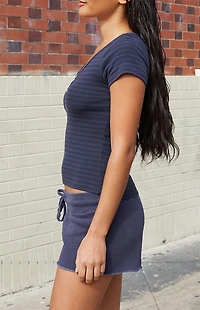 John Galt Blue Soft Sweat Shorts